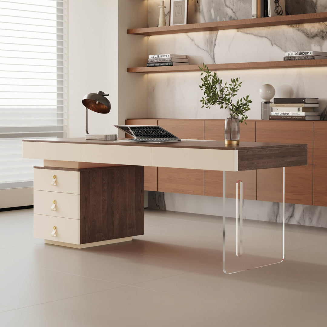Sang Boss Table|  Brown & White