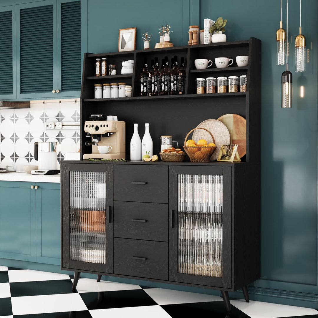 Reo Tall Crockery Unit | Black