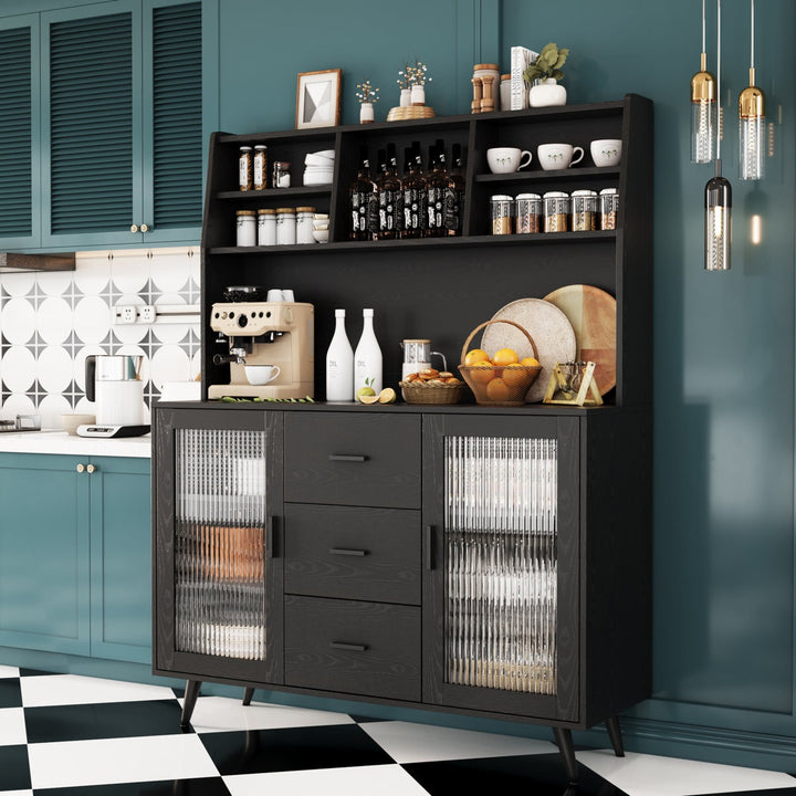 Reo Tall Crockery Unit | Black