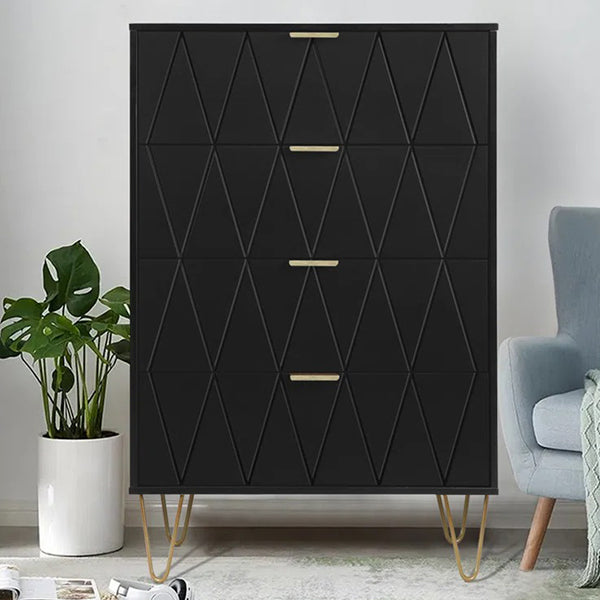 Anthony Chest Of 4 Drawers | Black