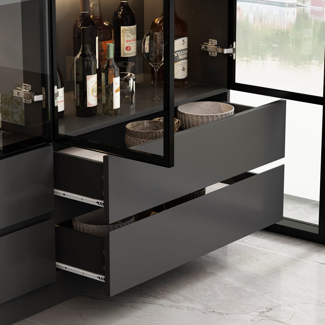 Moco Tall Crockery Unit | Black