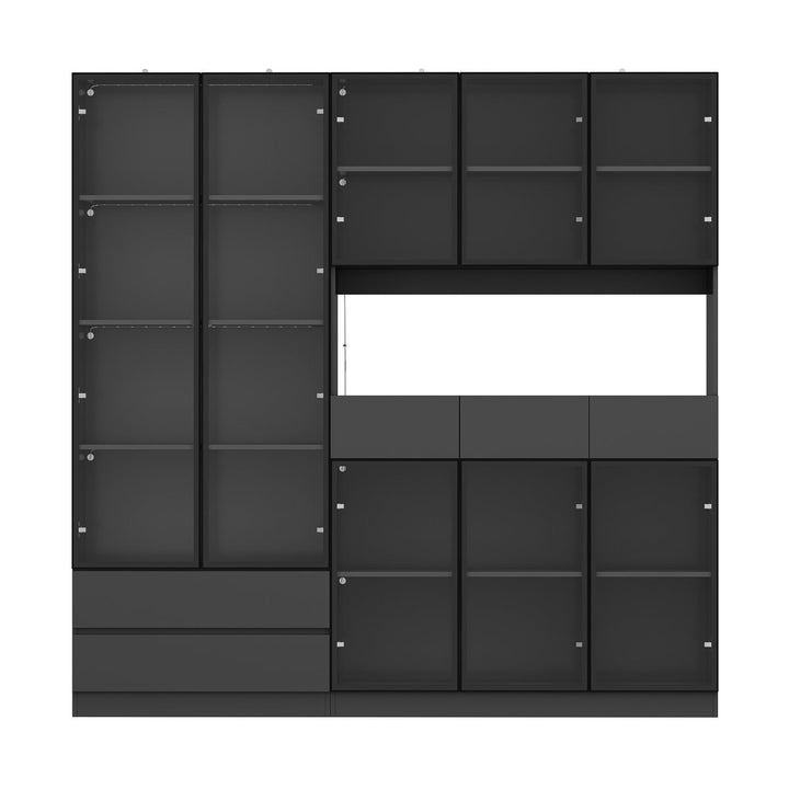Rento Tall Crockery Unit | Black