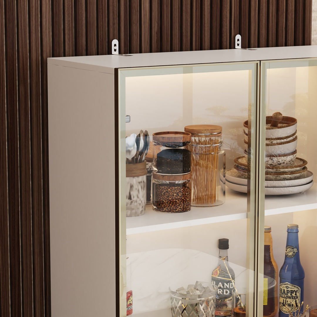 Rento Tall Crockery Unit | White