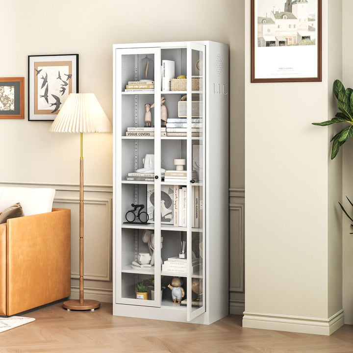 Kenta Tall Crockery Unit | White