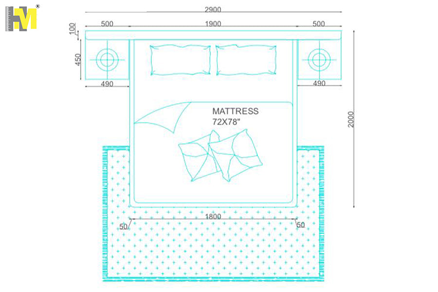 King Bed Without Storage | King