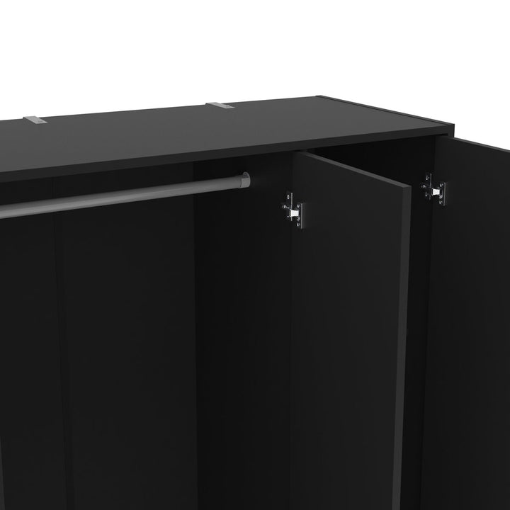 Umi  3 Door Wardrobe | Black