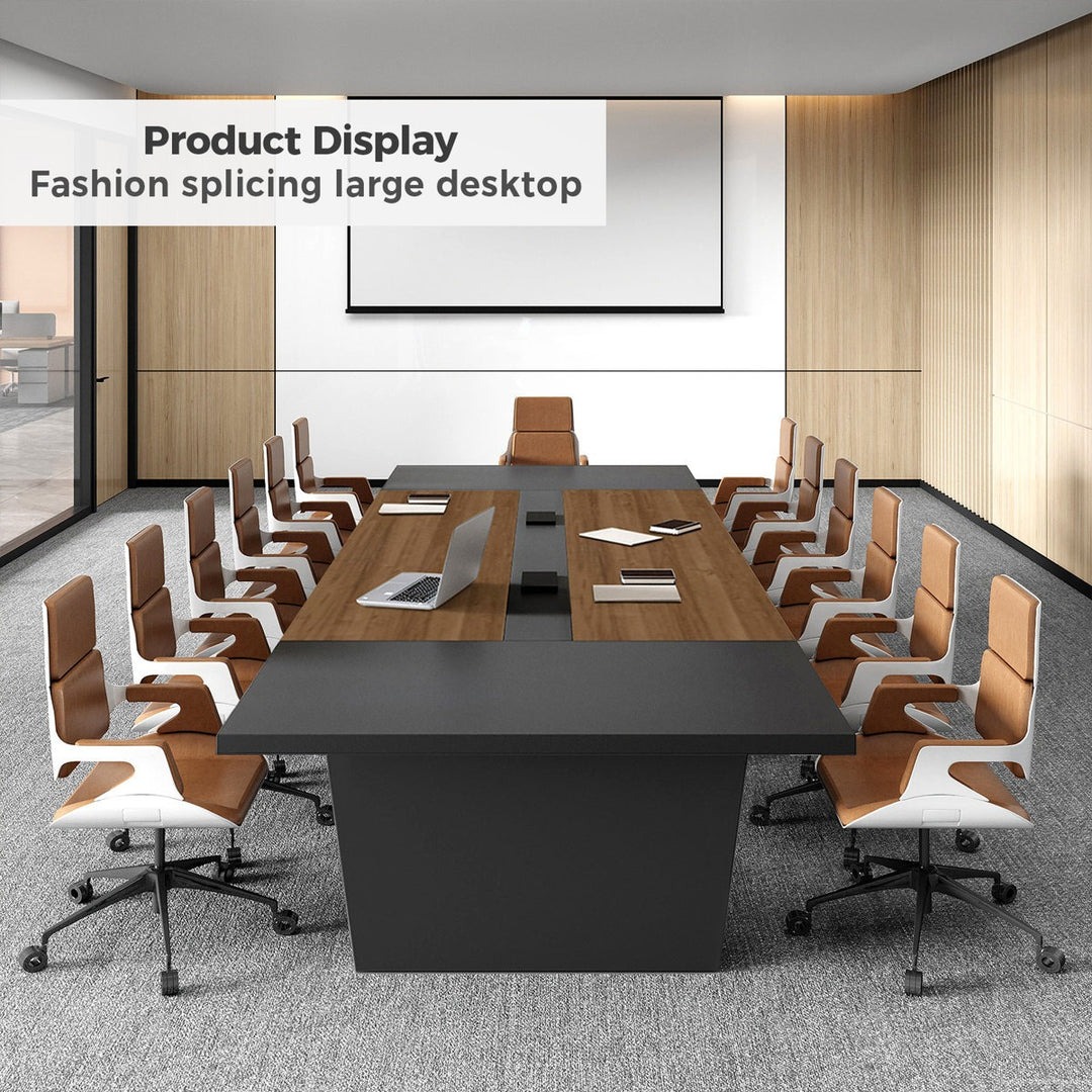 Alex  Conference table |Walnut & Black