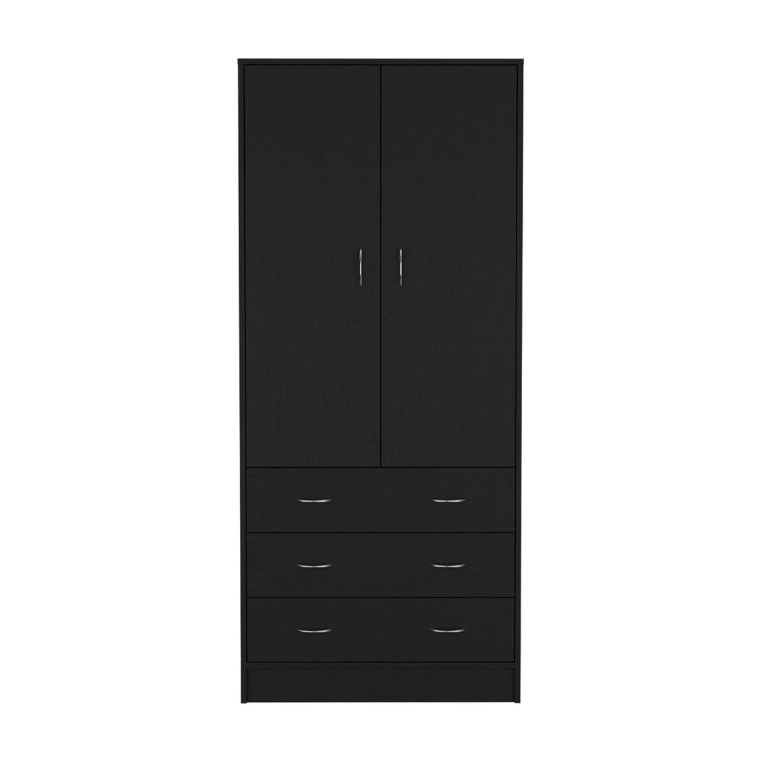 Noa 2 Door Wardrobe |Black