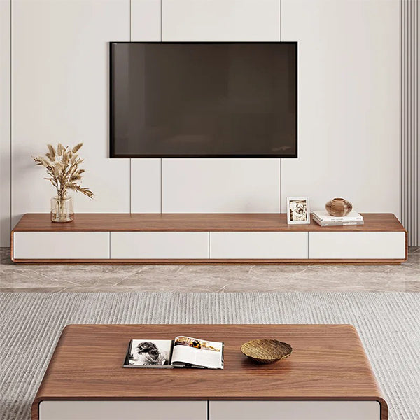 Korbe Tv Stand | Small |Walnut & White