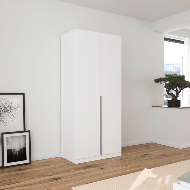 Hidan 2 Door Wardrobe | Matte White