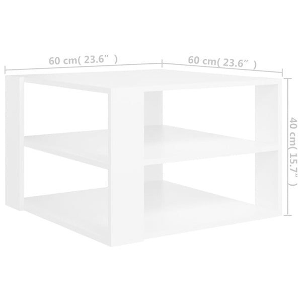 Double Coffee Table | White