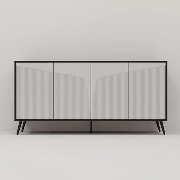 Embossed Sideboard & Cabinet | Small | White & Black