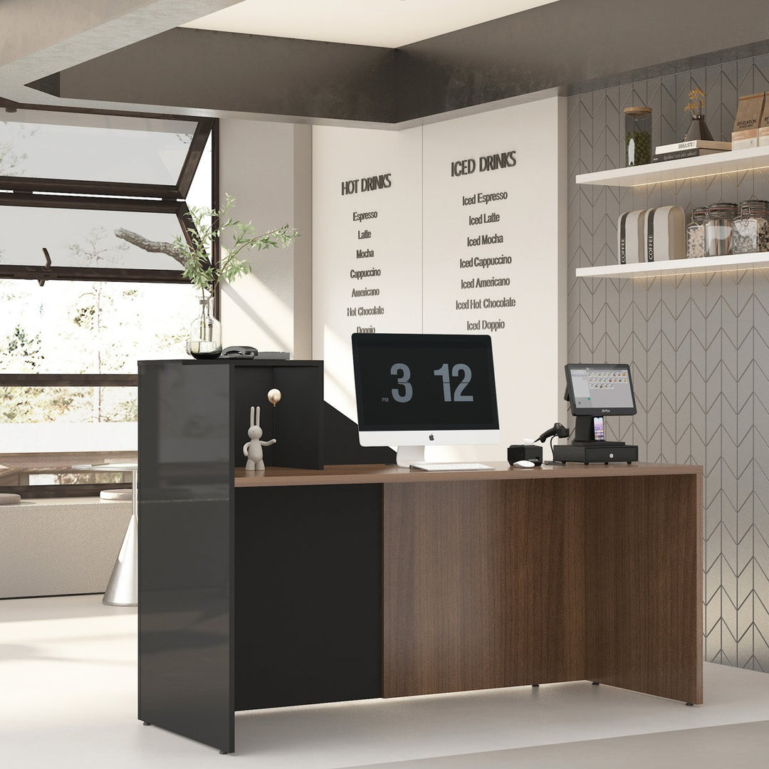 Aya Reception Table | Black & Brown