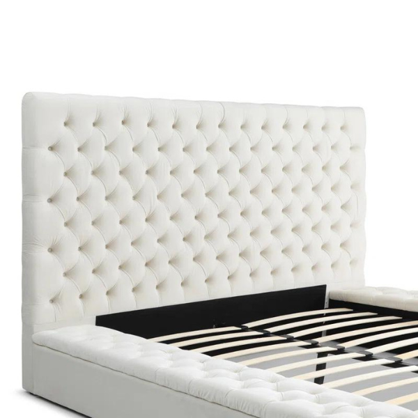 Ruby Rest Bed Without Storage | King | White Fabric