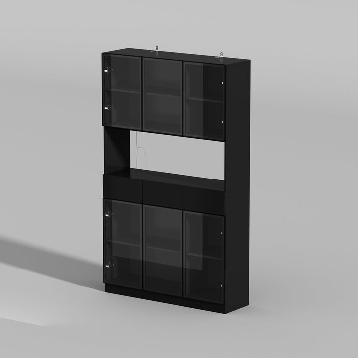 Roco Tall  Crockery Unit | Black