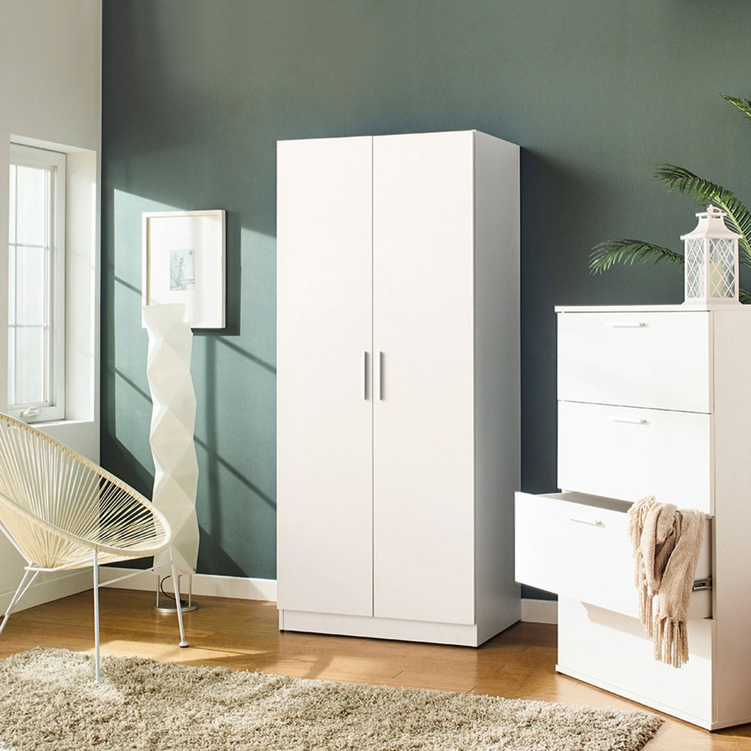 Areum 2 Door Wardrobe | White