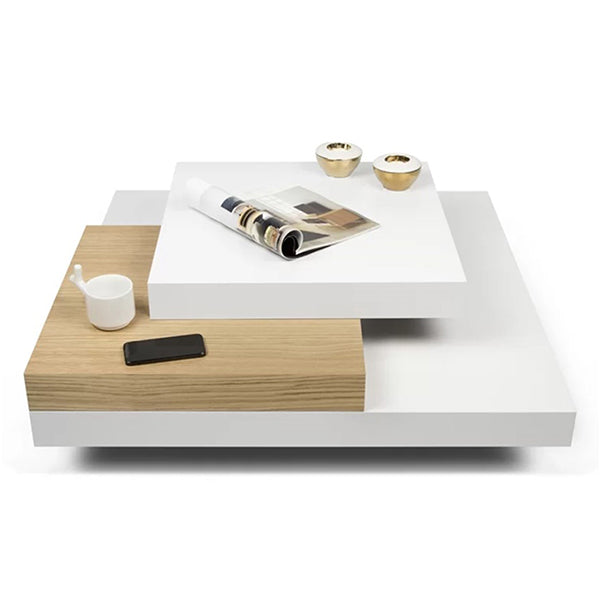 Keva Coffee Table | White & Wood