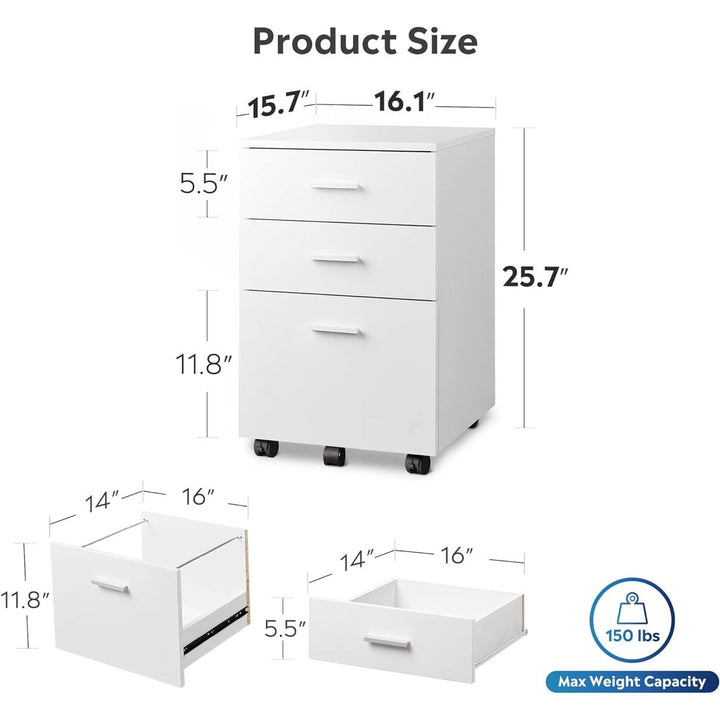 Tahi Pedestal Drawer | White