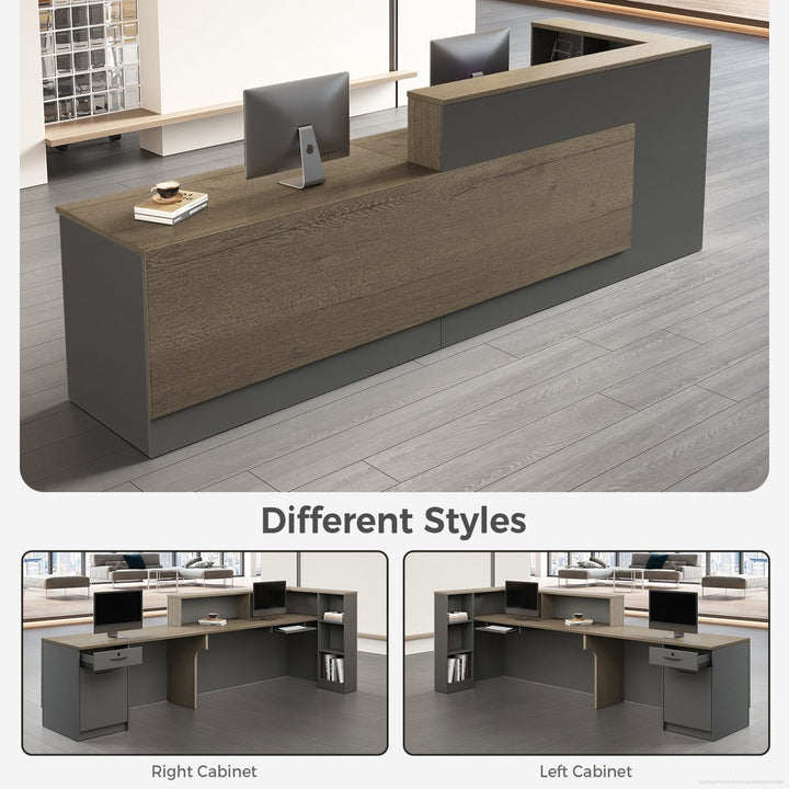 Aset Reception Table | Black & Brown