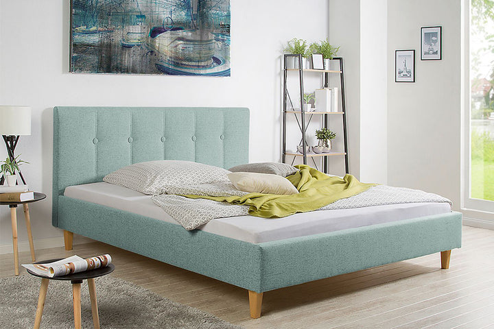 Judah Bed Without Storage | King | Green Fabric