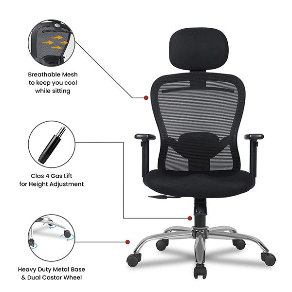 William Workstation Office Chair | Black