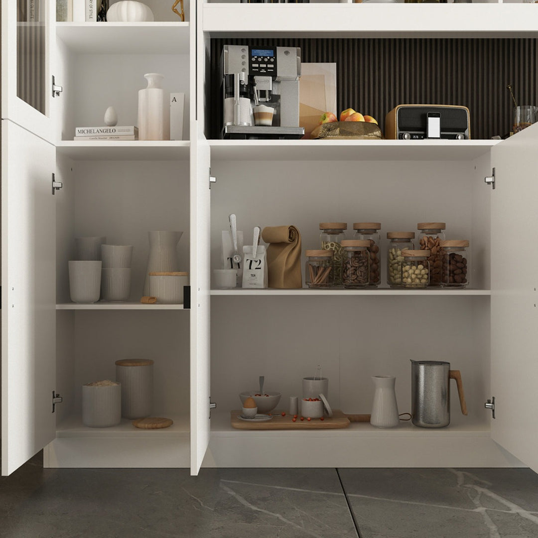 Mano Tall  Crockery Unit | White