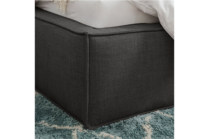 Samson Bed with Hydraulic Storage | King | Grey Fabric Upholstery