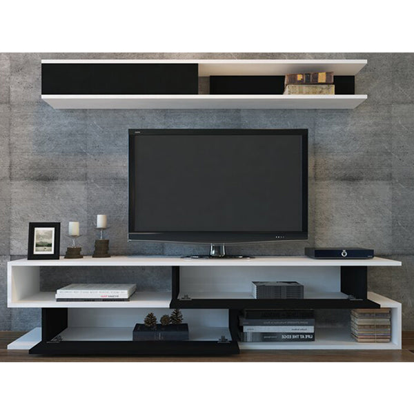 2 Part TV Stand | White & Black