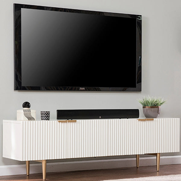 Vertical line TV Stand | White