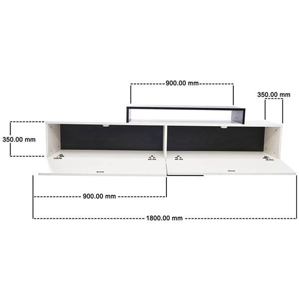 Castle TV Stand | White & Black