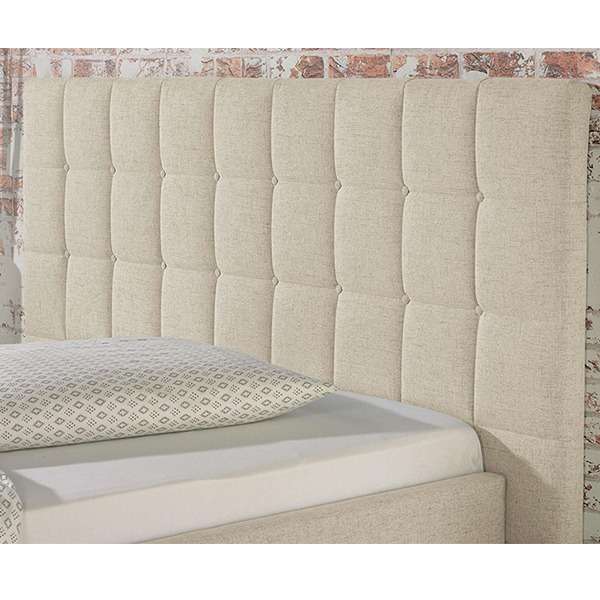 Neil Bed Without Storage | King | Cream Fabric