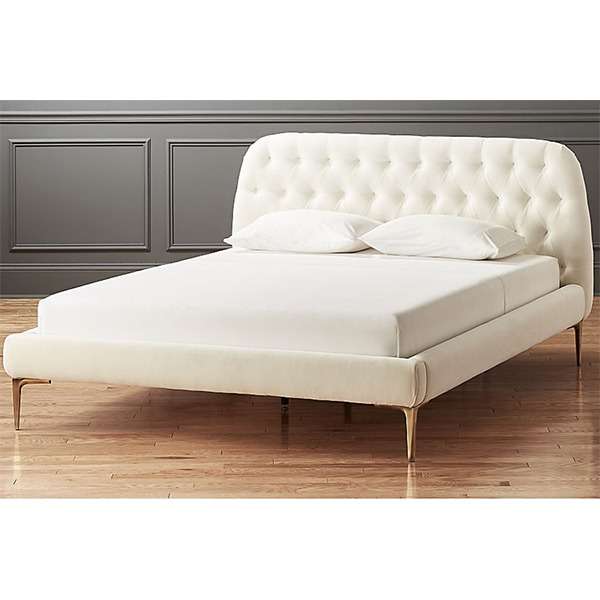 Kamari Bed Without Storage | King | White Fabric