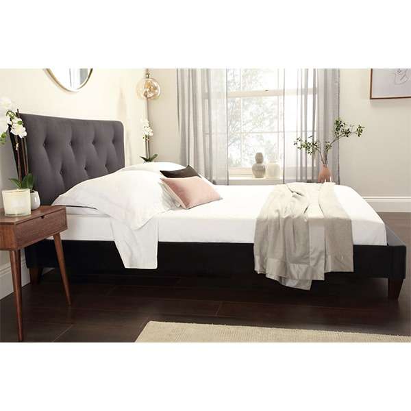 Kyle Bed Without Storage | King | Black Fabric