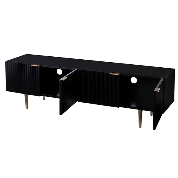 Vertical line TV Stand | Black