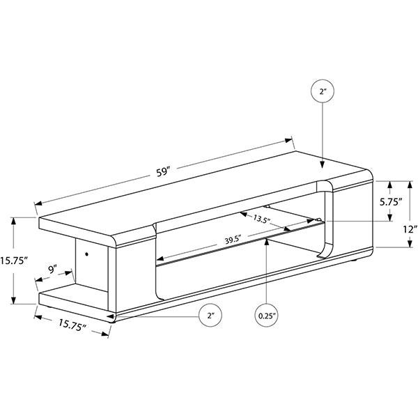 Sephire TV Shelves | White