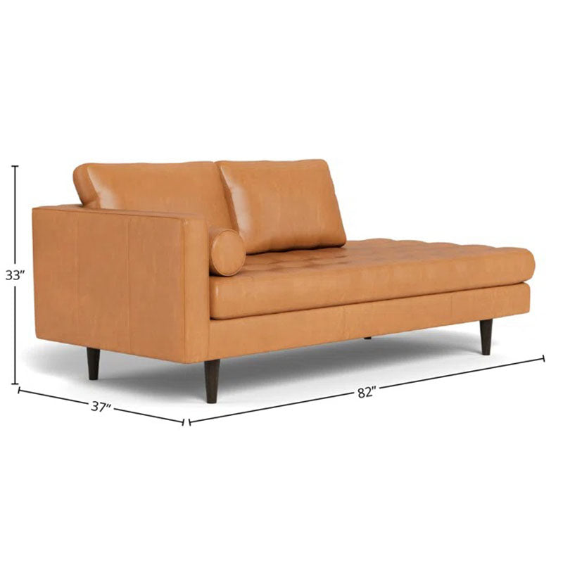 Aidan Chaise Lounges | Orange | Facing Left