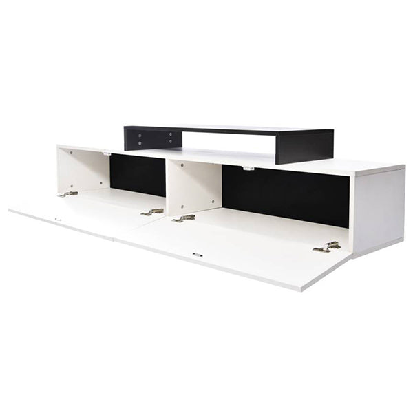 Castle TV Stand | White & Black