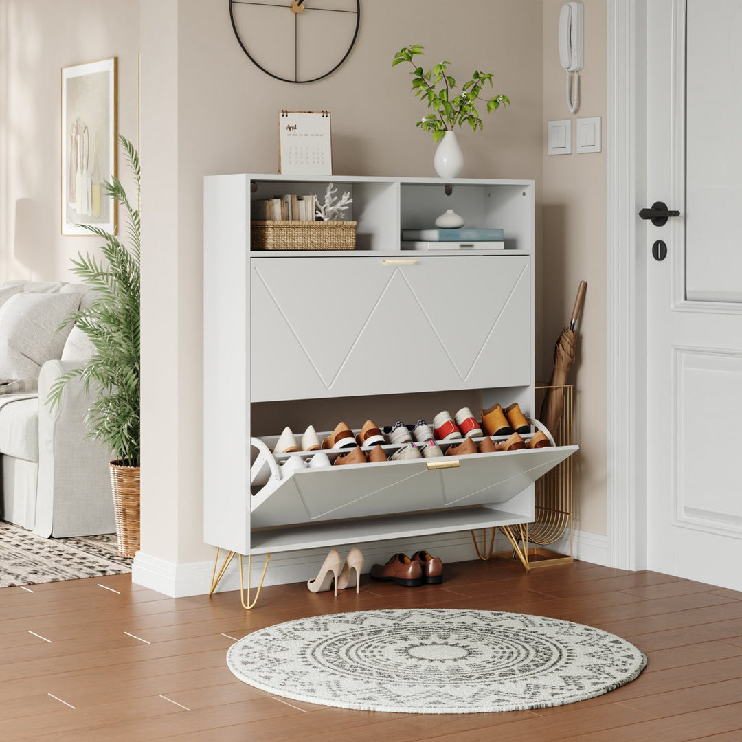 Saoirse  Shoe Rack | White