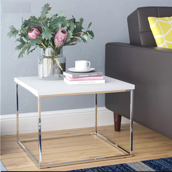 Tal Large End Table | White