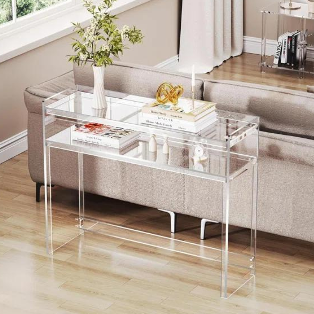 Aura Acrylic Console Table | Clear