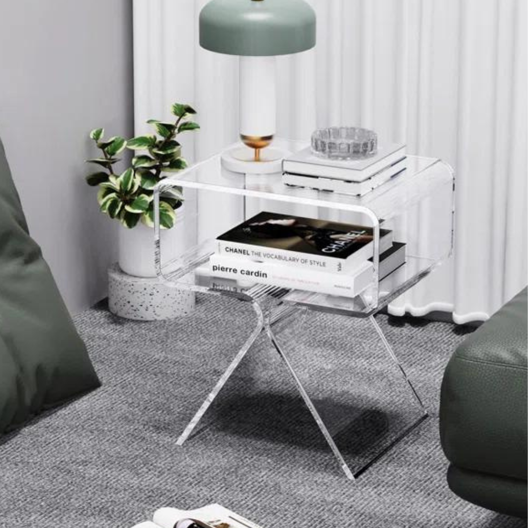 Aether Acrylic End Table | Clear