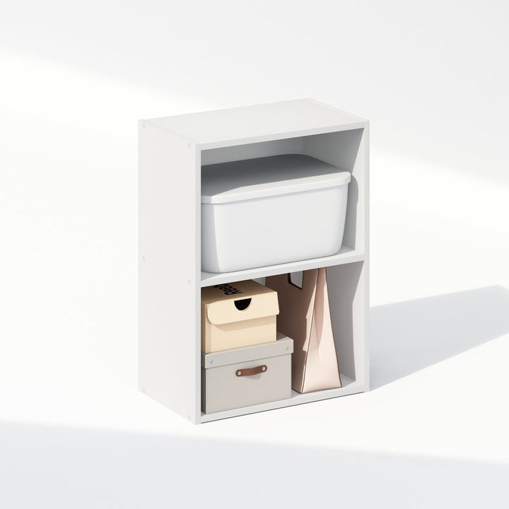 Meza Open Storage | White