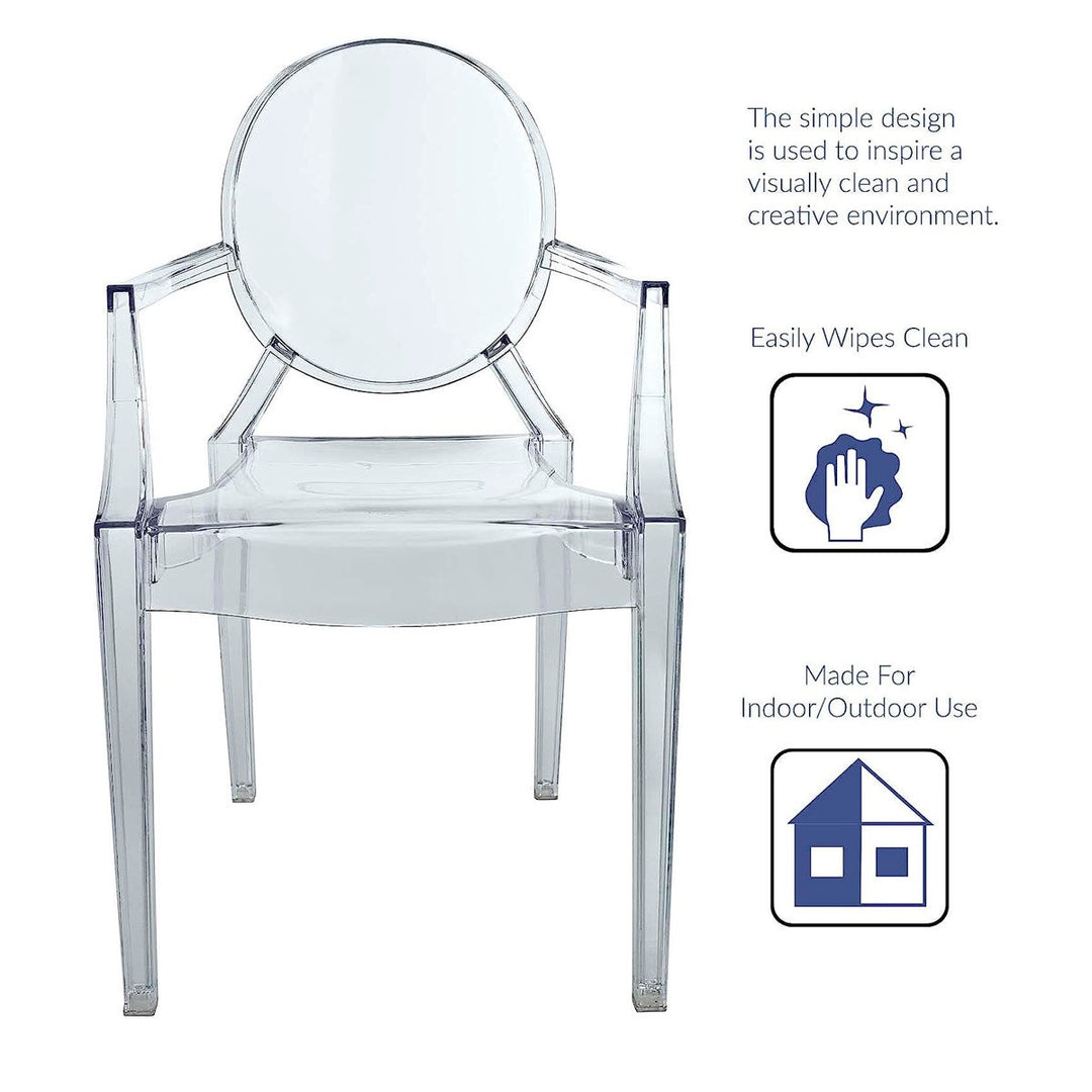 Saskia Arm Acrylic  Chair | Clear