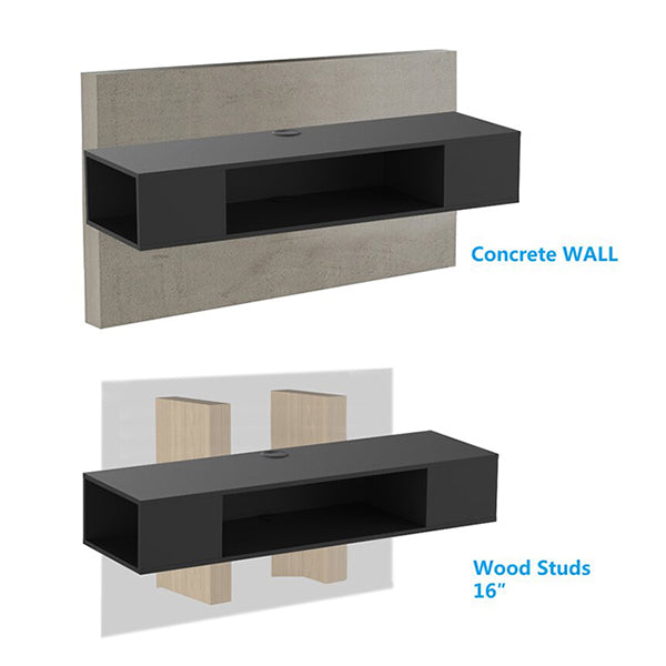 Ten Wall Mount Tv Unit | Black