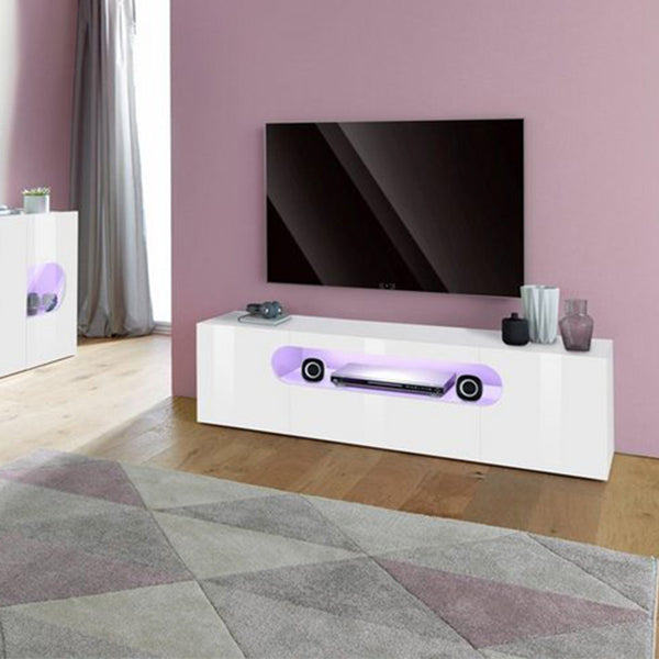 Abstract TV Stand | Small | White