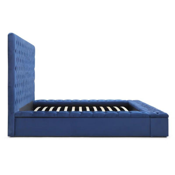 Ruby Rest Bed Without Storage | King | Blue Fabric