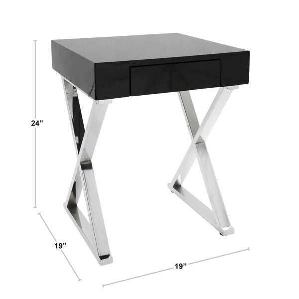 X End Table | Black