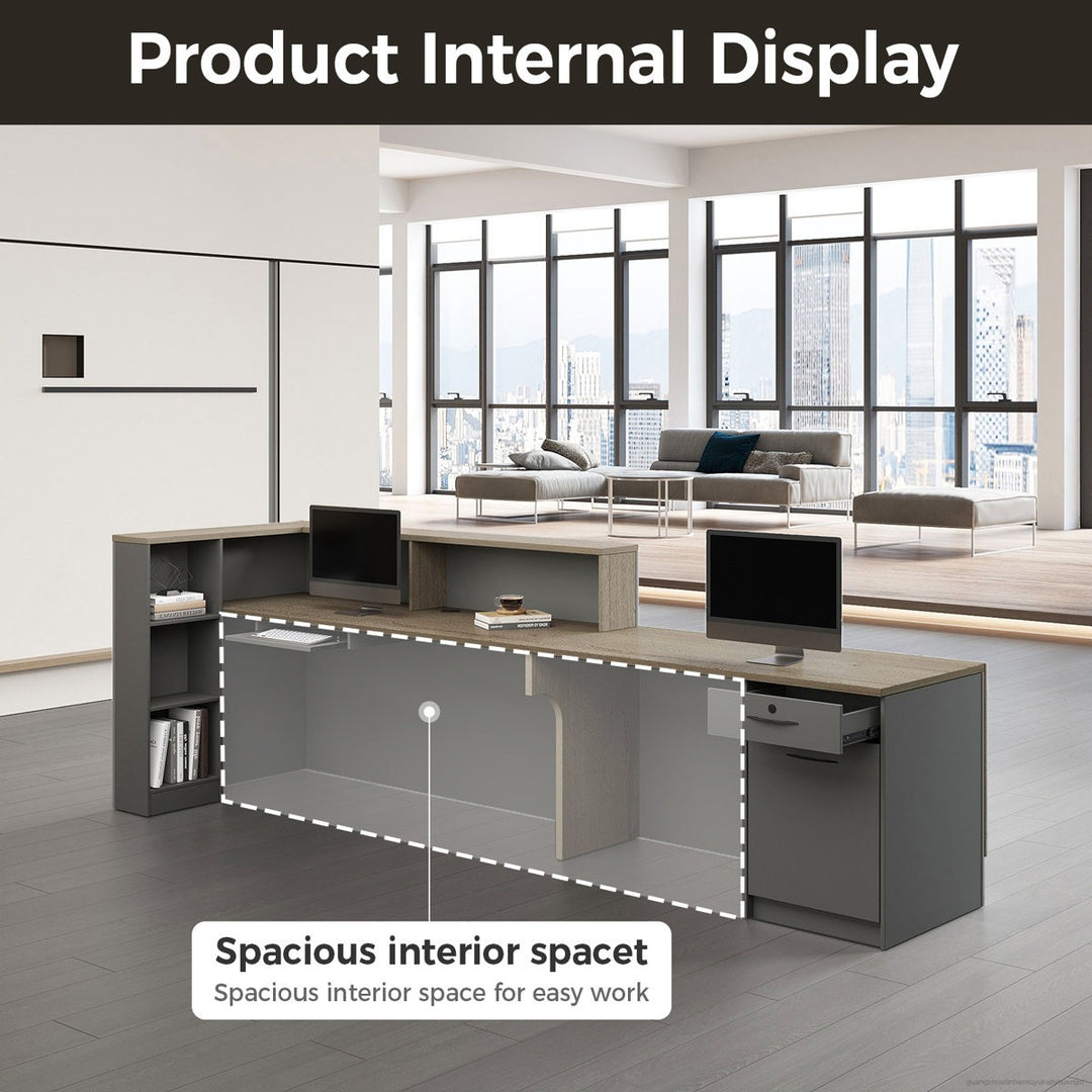 Aset Reception Table | Black & Brown