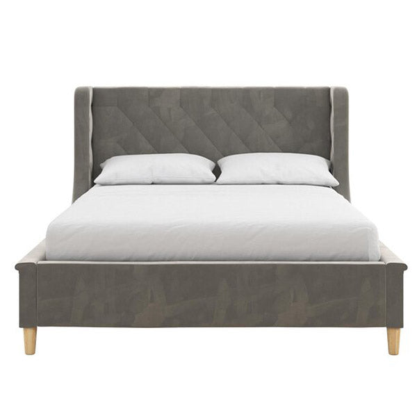 Rory Bed Without Storage | King | Grey Fabric