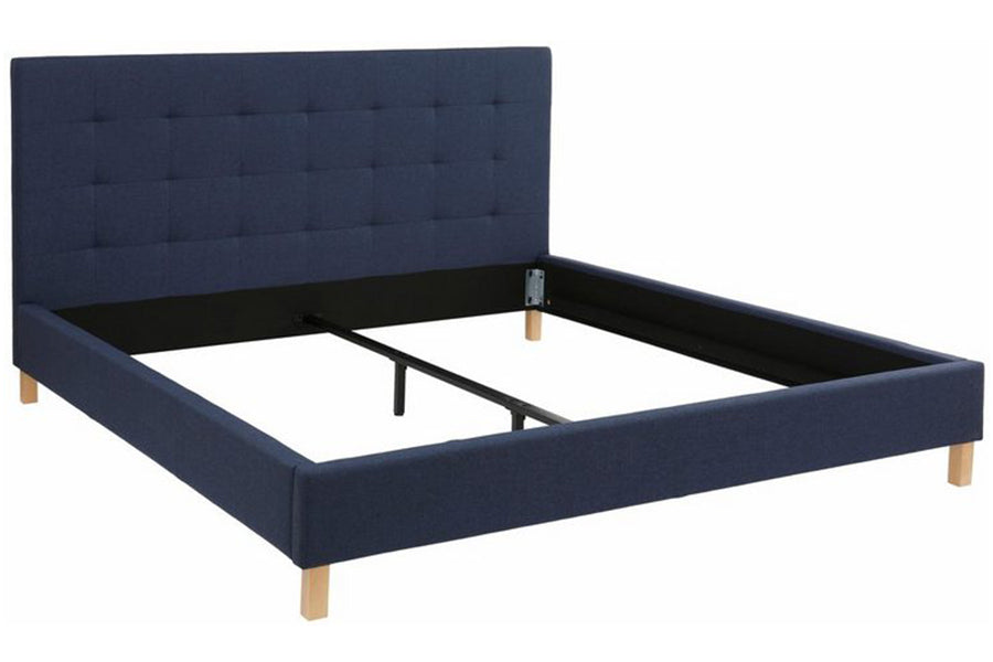 Spatium Bed Without Storage | King | Blue Fabric Upholstery